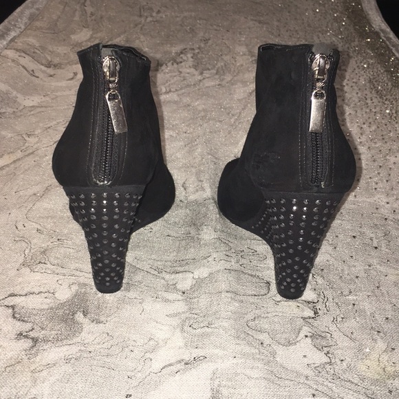 Via Uno Faux suede open toe wedge size 10 - Picture 3 of 4